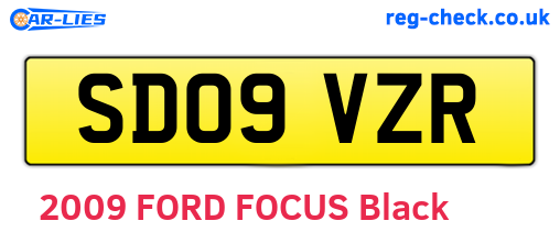 SD09VZR are the vehicle registration plates.