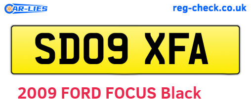 SD09XFA are the vehicle registration plates.