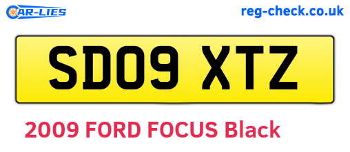 SD09XTZ are the vehicle registration plates.