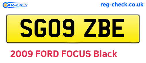 SG09ZBE are the vehicle registration plates.