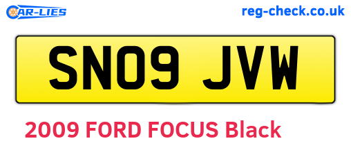 SN09JVW are the vehicle registration plates.