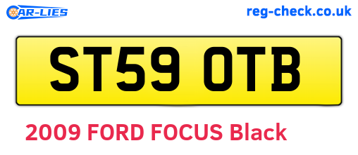 ST59OTB are the vehicle registration plates.