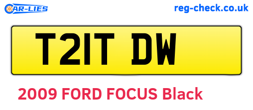 T21TDW are the vehicle registration plates.