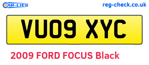 VU09XYC are the vehicle registration plates.