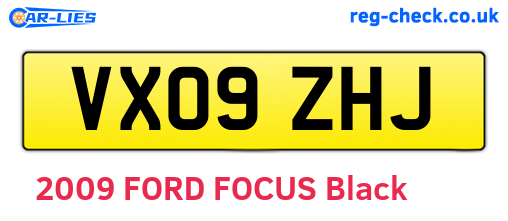 VX09ZHJ are the vehicle registration plates.