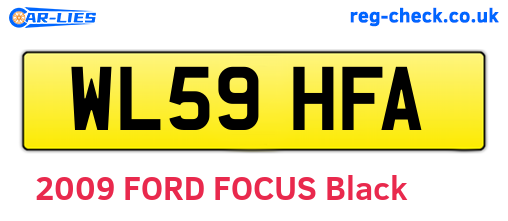 WL59HFA are the vehicle registration plates.