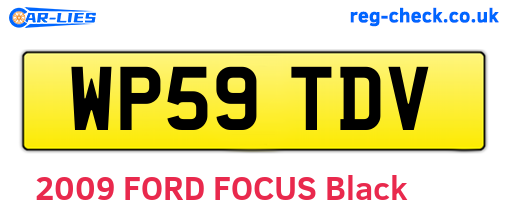 WP59TDV are the vehicle registration plates.
