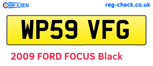 WP59VFG are the vehicle registration plates.