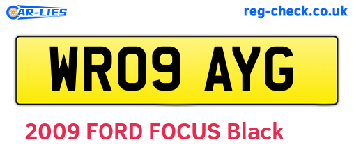 WR09AYG are the vehicle registration plates.