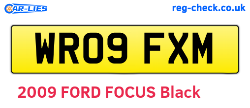 WR09FXM are the vehicle registration plates.