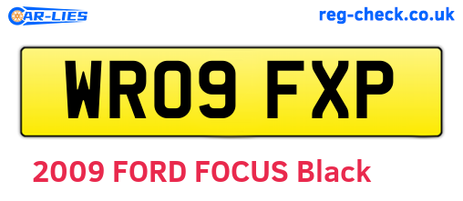 WR09FXP are the vehicle registration plates.