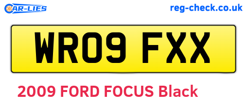 WR09FXX are the vehicle registration plates.