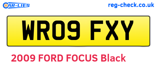 WR09FXY are the vehicle registration plates.