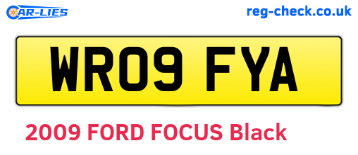 WR09FYA are the vehicle registration plates.