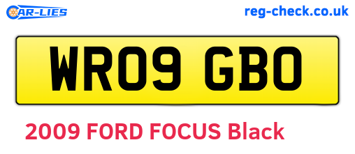 WR09GBO are the vehicle registration plates.