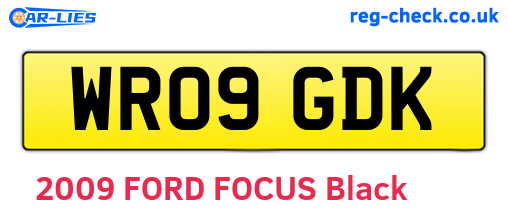 WR09GDK are the vehicle registration plates.