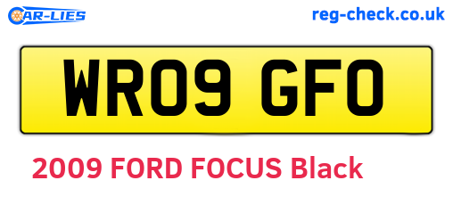 WR09GFO are the vehicle registration plates.