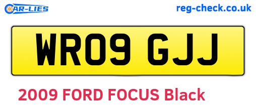 WR09GJJ are the vehicle registration plates.