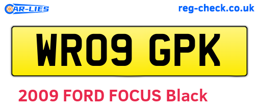 WR09GPK are the vehicle registration plates.