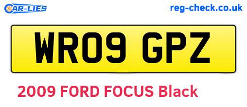 WR09GPZ are the vehicle registration plates.