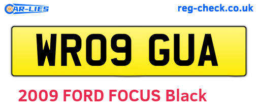 WR09GUA are the vehicle registration plates.