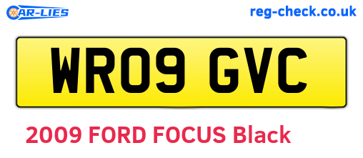 WR09GVC are the vehicle registration plates.