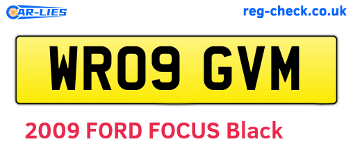 WR09GVM are the vehicle registration plates.