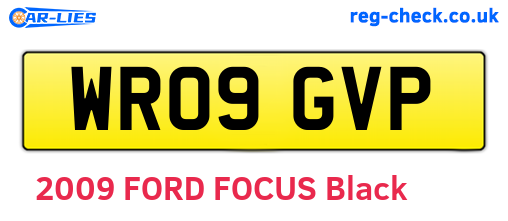 WR09GVP are the vehicle registration plates.
