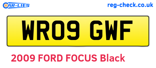 WR09GWF are the vehicle registration plates.