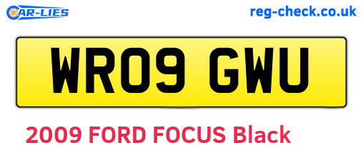 WR09GWU are the vehicle registration plates.
