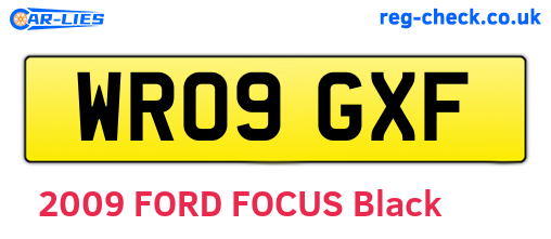 WR09GXF are the vehicle registration plates.