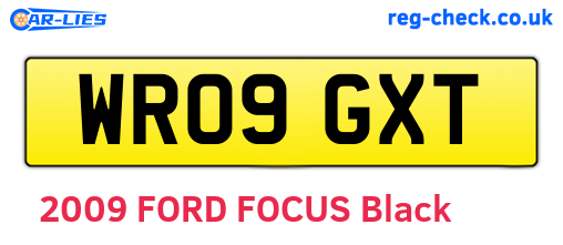 WR09GXT are the vehicle registration plates.
