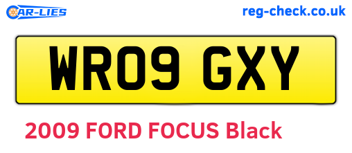 WR09GXY are the vehicle registration plates.