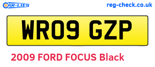WR09GZP are the vehicle registration plates.