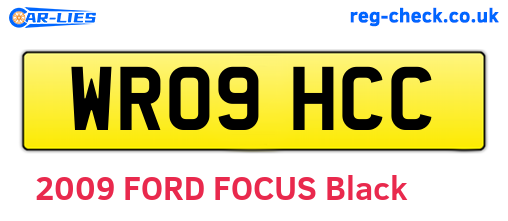 WR09HCC are the vehicle registration plates.