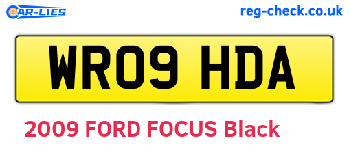 WR09HDA are the vehicle registration plates.
