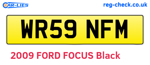 WR59NFM are the vehicle registration plates.