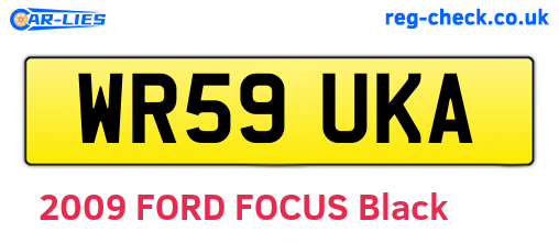 WR59UKA are the vehicle registration plates.