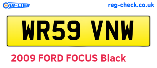 WR59VNW are the vehicle registration plates.