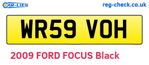 WR59VOH are the vehicle registration plates.