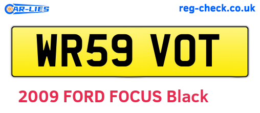 WR59VOT are the vehicle registration plates.