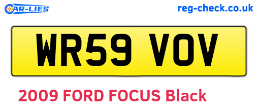 WR59VOV are the vehicle registration plates.