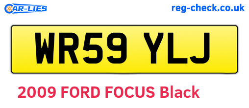 WR59YLJ are the vehicle registration plates.