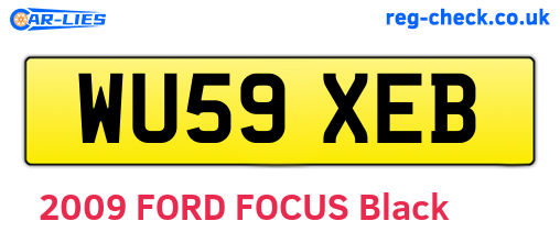 WU59XEB are the vehicle registration plates.