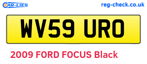 WV59URO are the vehicle registration plates.