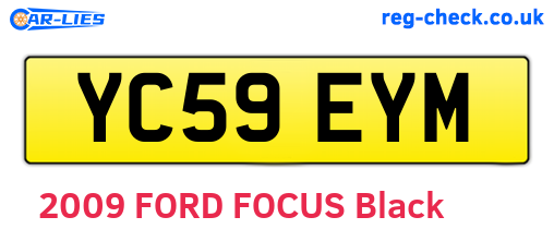 YC59EYM are the vehicle registration plates.