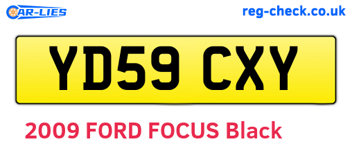 YD59CXY are the vehicle registration plates.