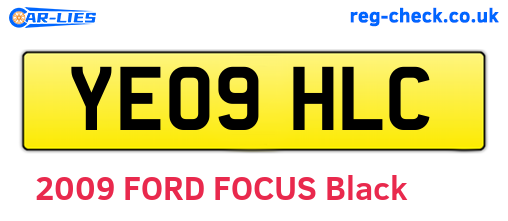 YE09HLC are the vehicle registration plates.