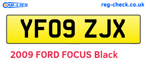 YF09ZJX are the vehicle registration plates.