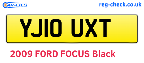 YJ10UXT are the vehicle registration plates.